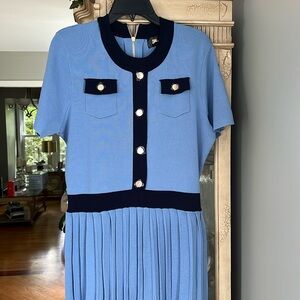 Alexia Admor Anders Short Sleeve Pleated Fit & Flare dress